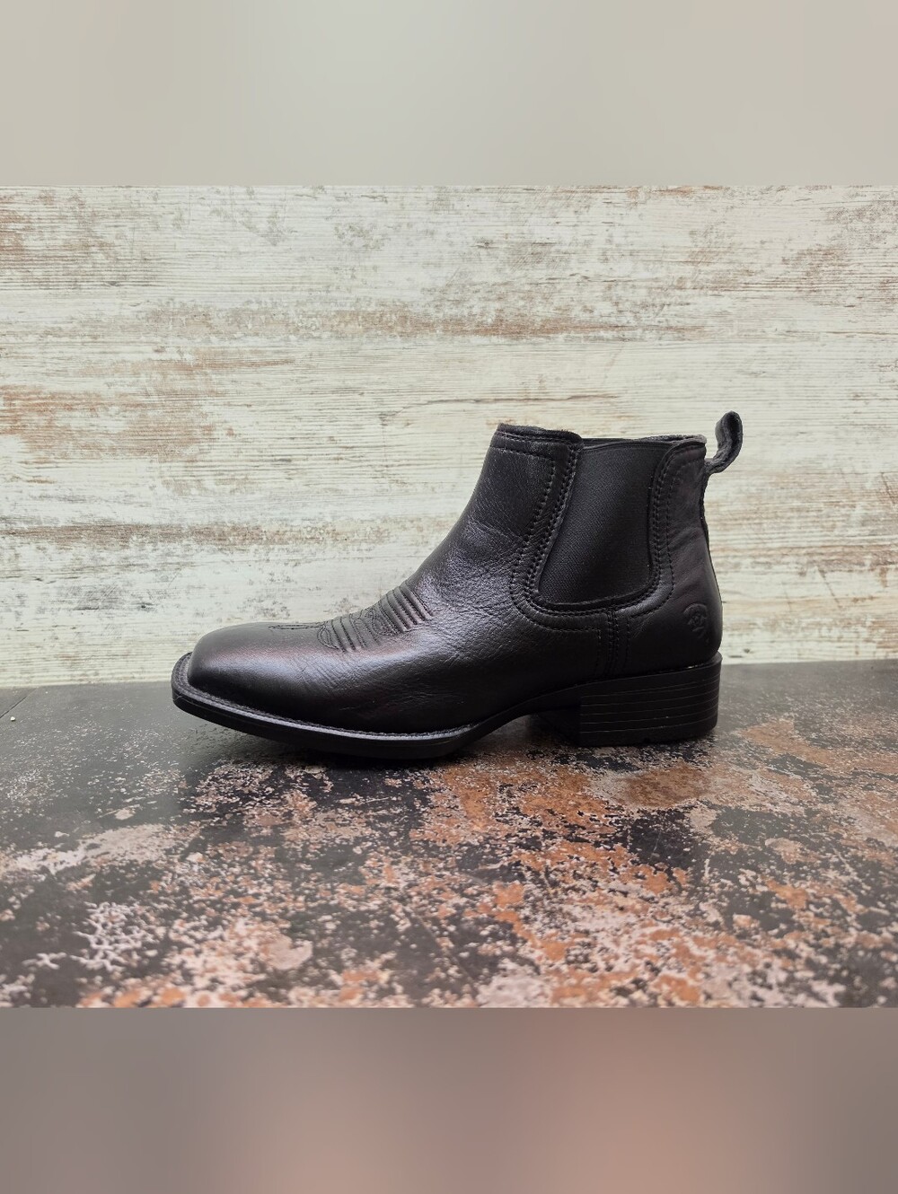Mens Ariat Booker Boots Sz 10.5 EE Wide Black Leather VGC 10031453